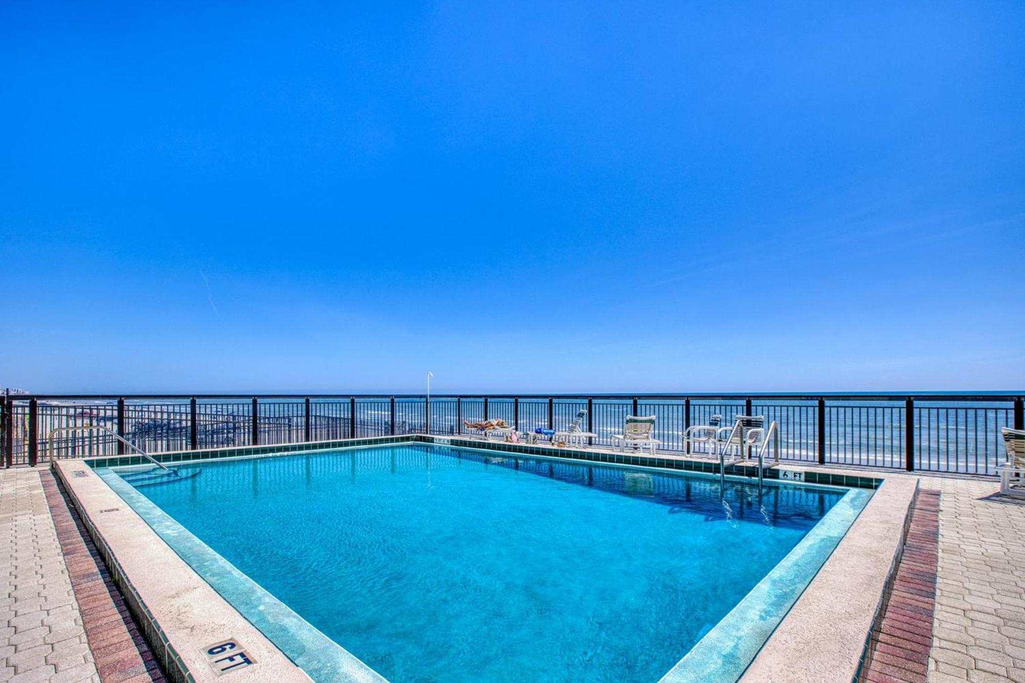 Ocean View With A Beachfront Pool At Ocean Trillium Condo ~ 602 New Smyrna Beach Bagian luar foto