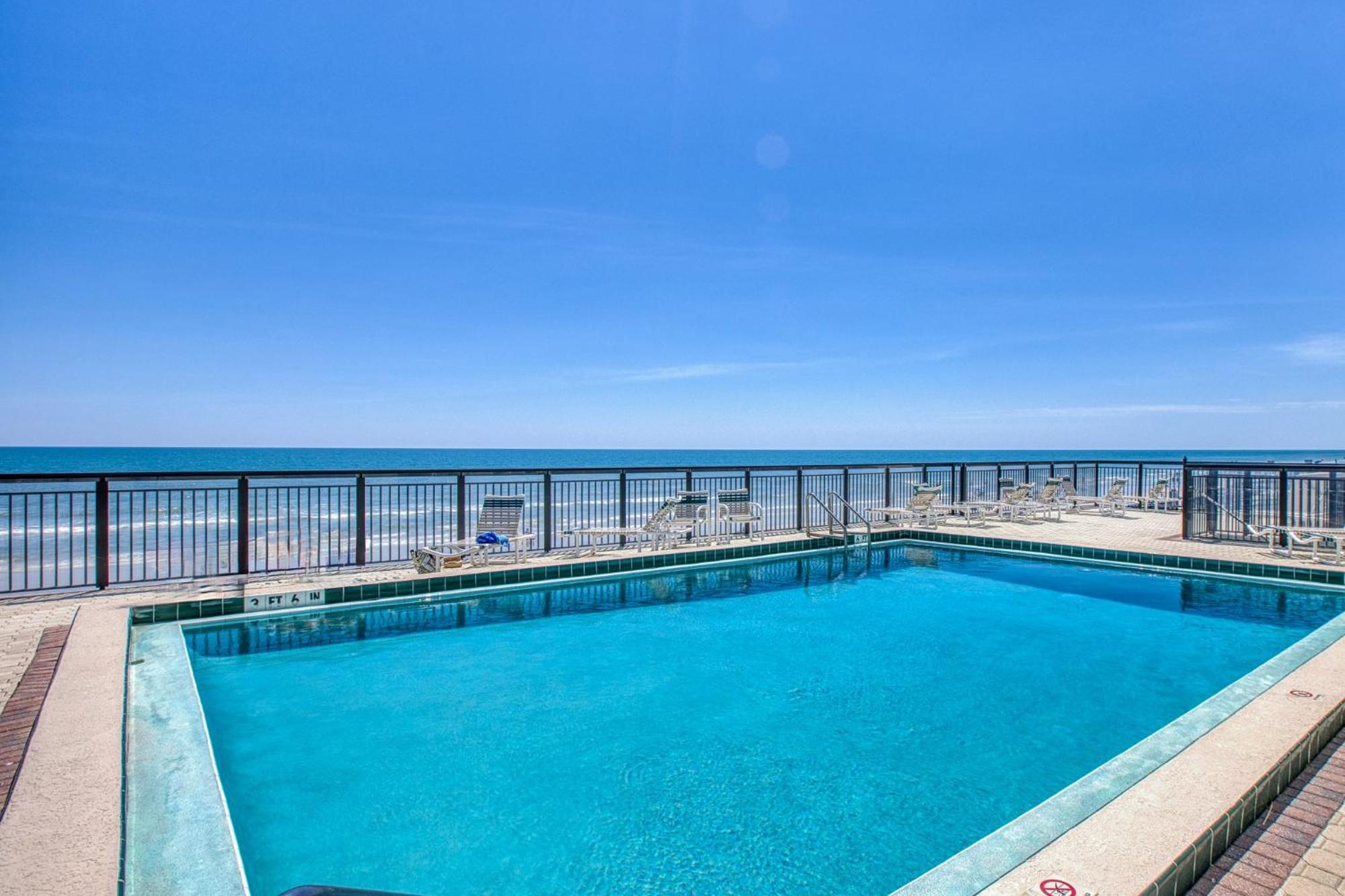 Ocean View With A Beachfront Pool At Ocean Trillium Condo ~ 602 New Smyrna Beach Bagian luar foto