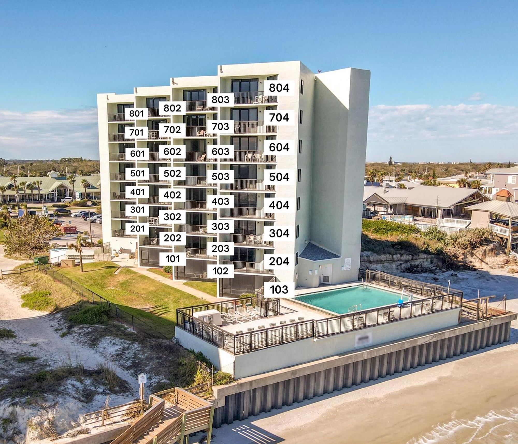 Ocean View With A Beachfront Pool At Ocean Trillium Condo ~ 602 New Smyrna Beach Bagian luar foto